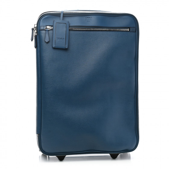 FENDI Vitello Elite Luggage Blue Cobalt