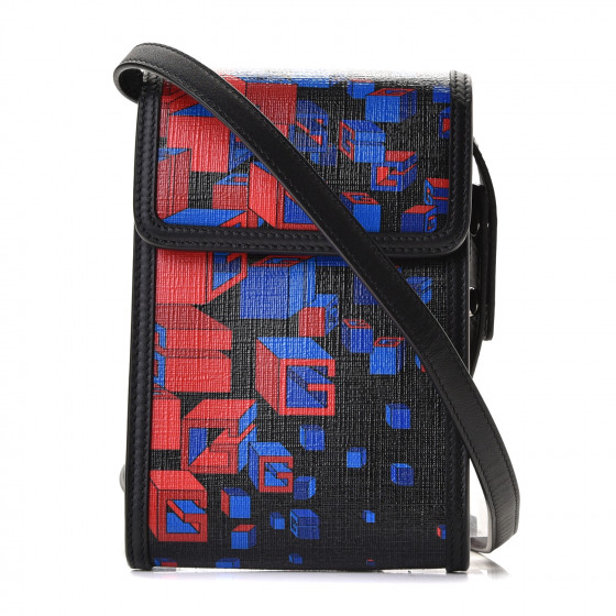 GUCCI Canvas Mini Crossbody Bag Black Multicolor