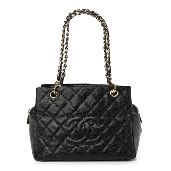 CHANEL Caviar Quilted Petit Timeless Tote PTT Black