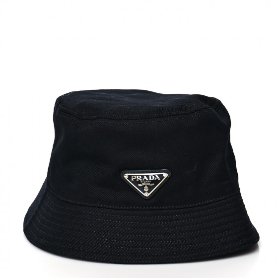 PRADA Nylon Bucket Hat M Black