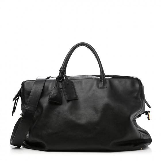 CHANEL Calfskin Duffel Bag Black