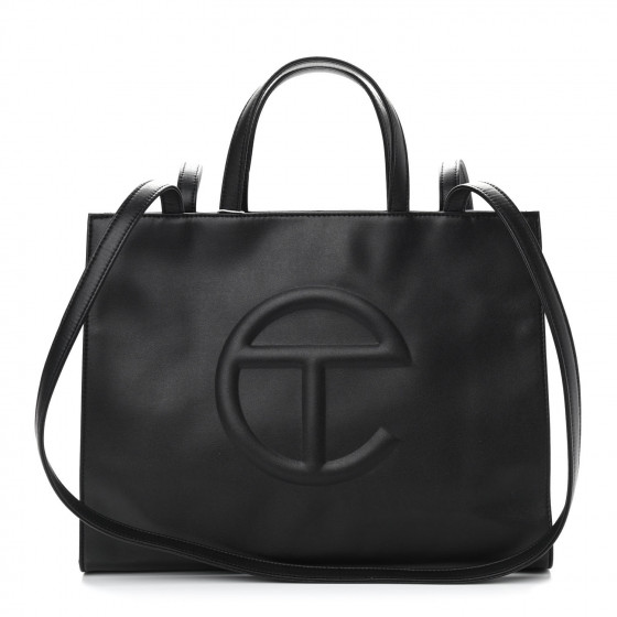 TELFAR Vegan Leather Medium Shopping Bag Black