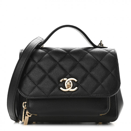 CHANEL Caviar Quilted Small Business Affinity Flap Black